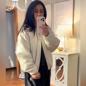 ALO Faux Leather Premier Bomber Women’s XS Bone